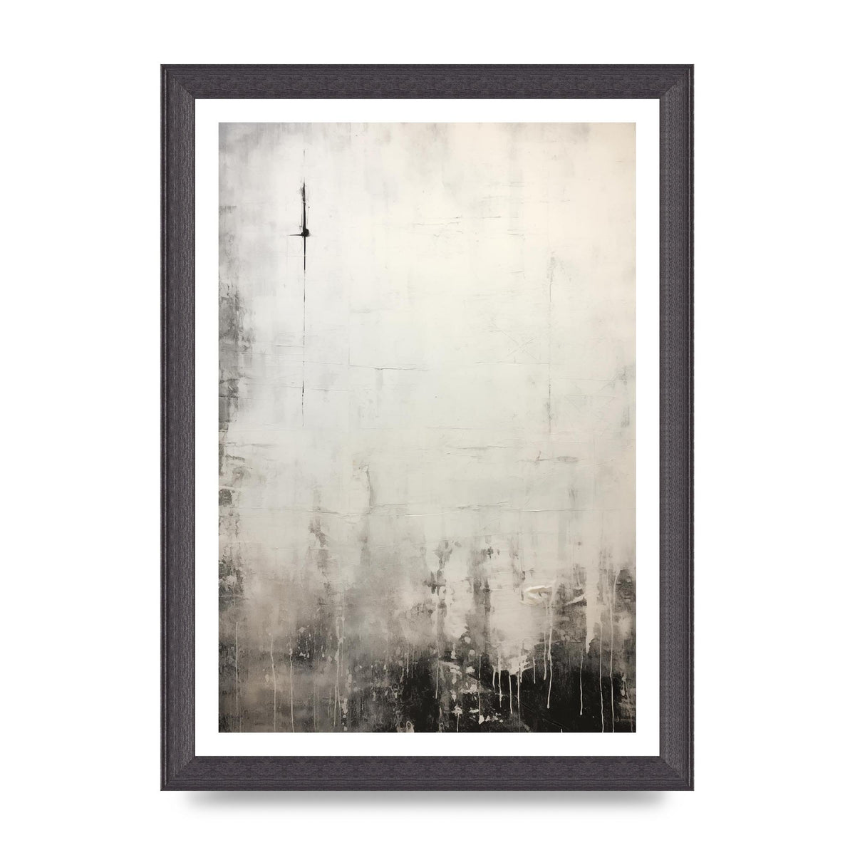 Encaustic Depth in Black and White Layers