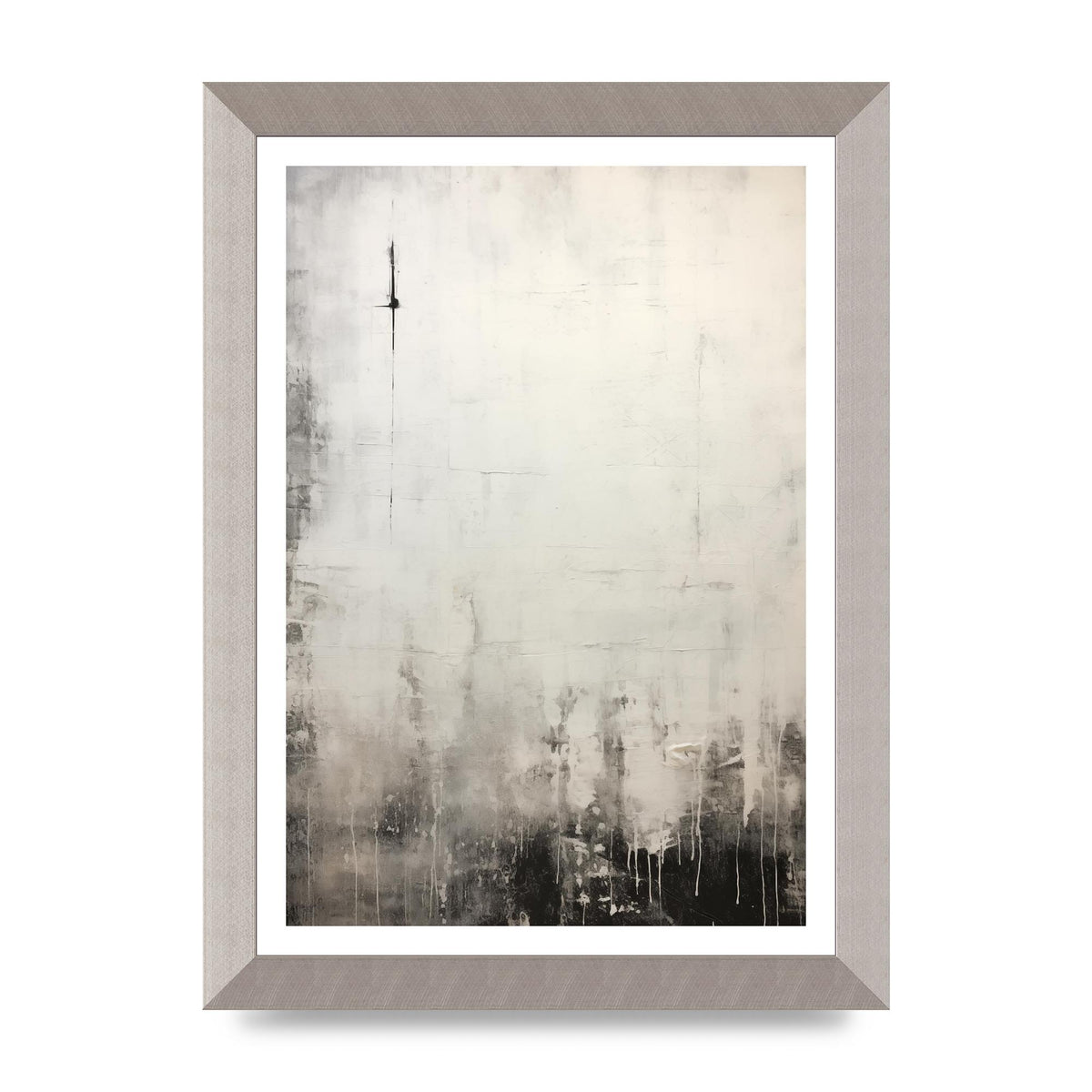 Encaustic Depth in Black and White Layers