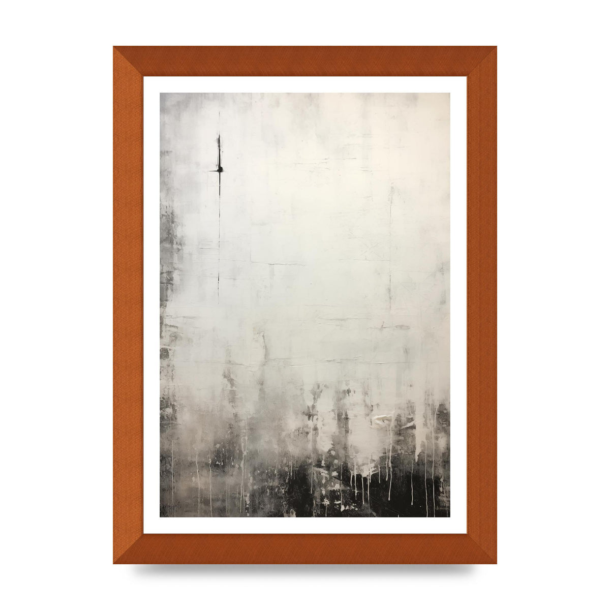 Encaustic Depth in Black and White Layers