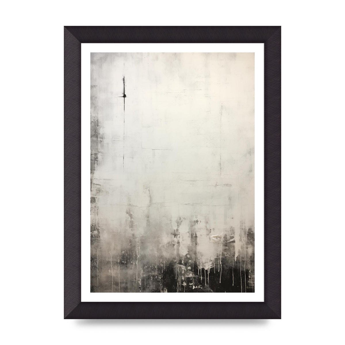 Encaustic Depth in Black and White Layers