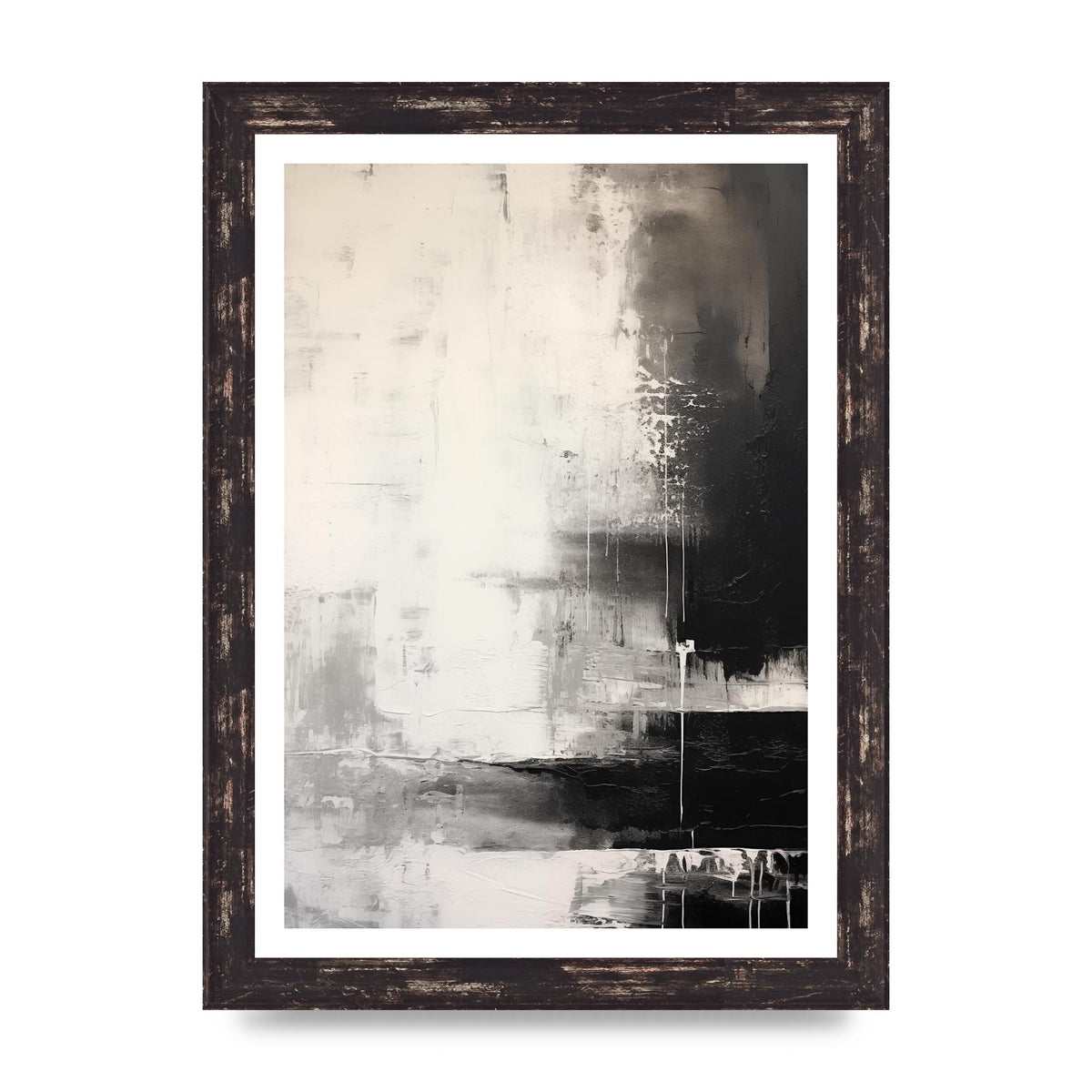 Depth and Texture in Black and White Encaustic