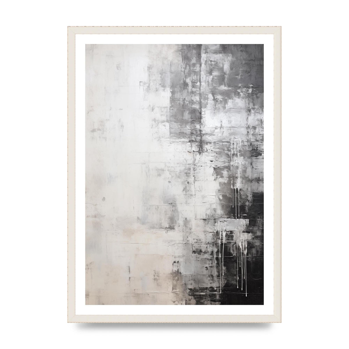Layered Wax in Black and White Encaustic