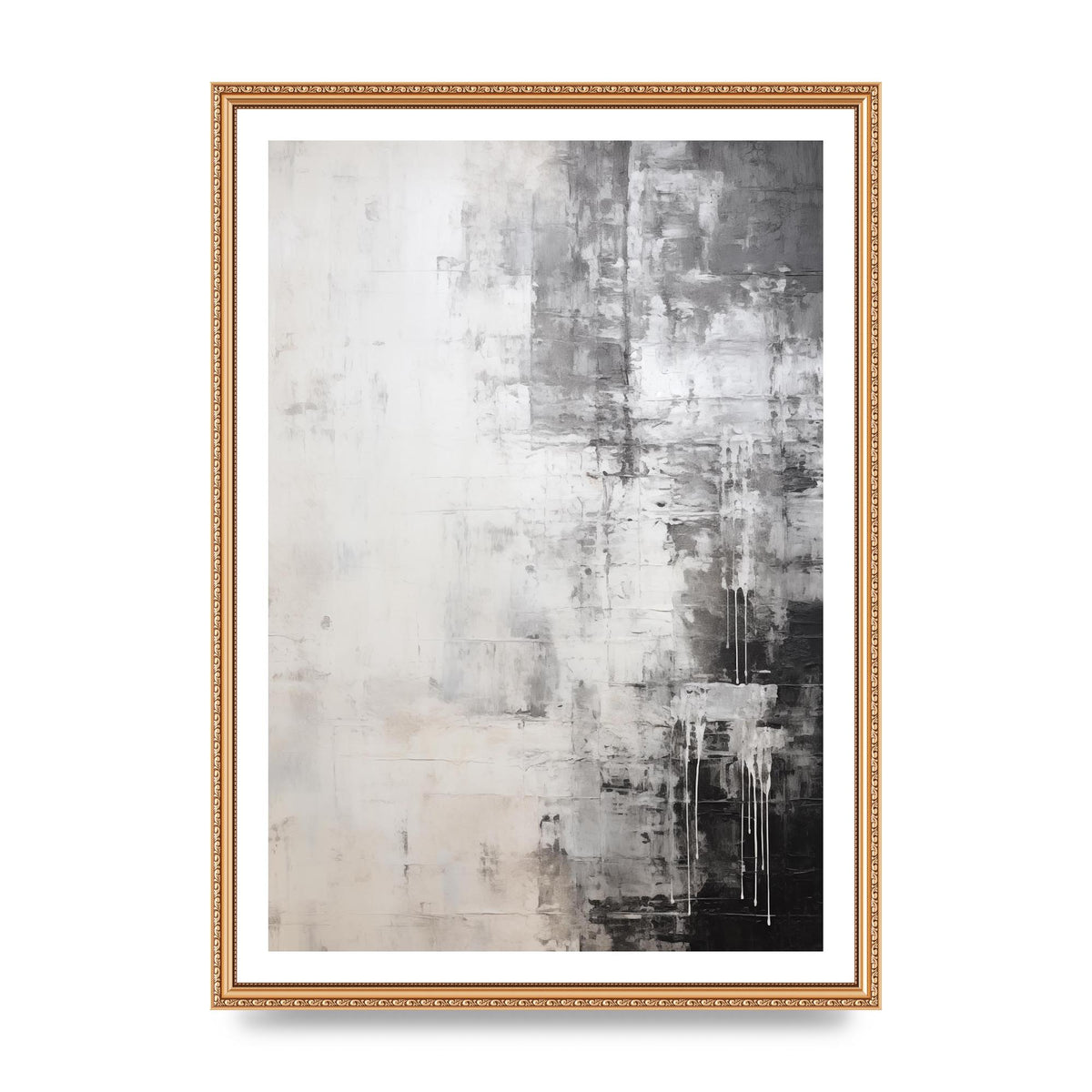 Layered Wax in Black and White Encaustic