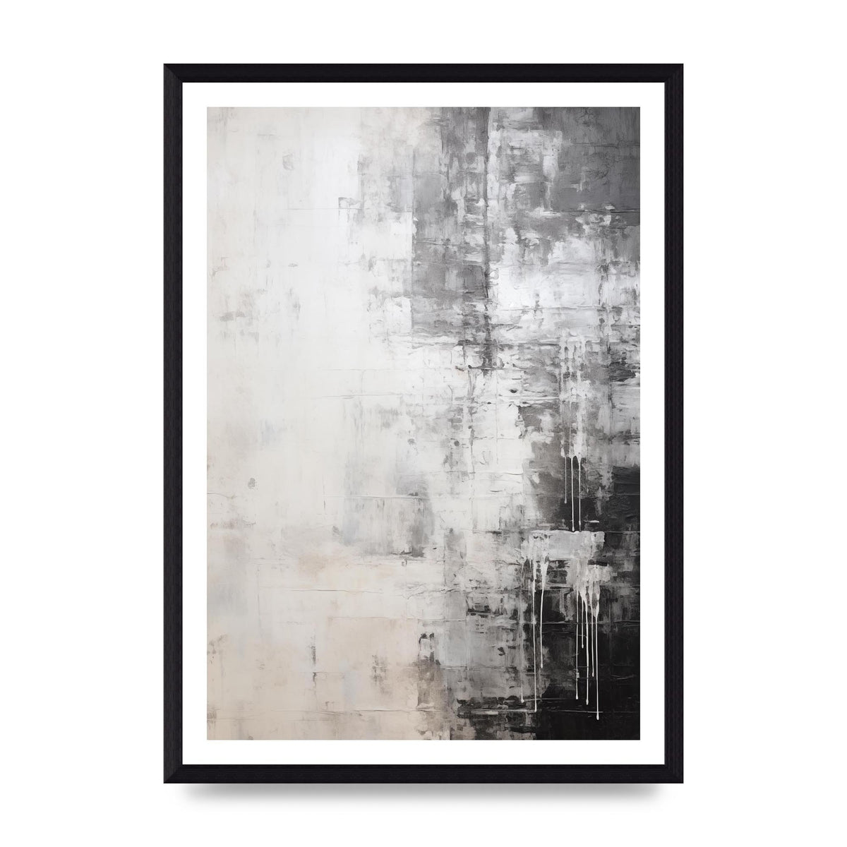 Layered Wax in Black and White Encaustic