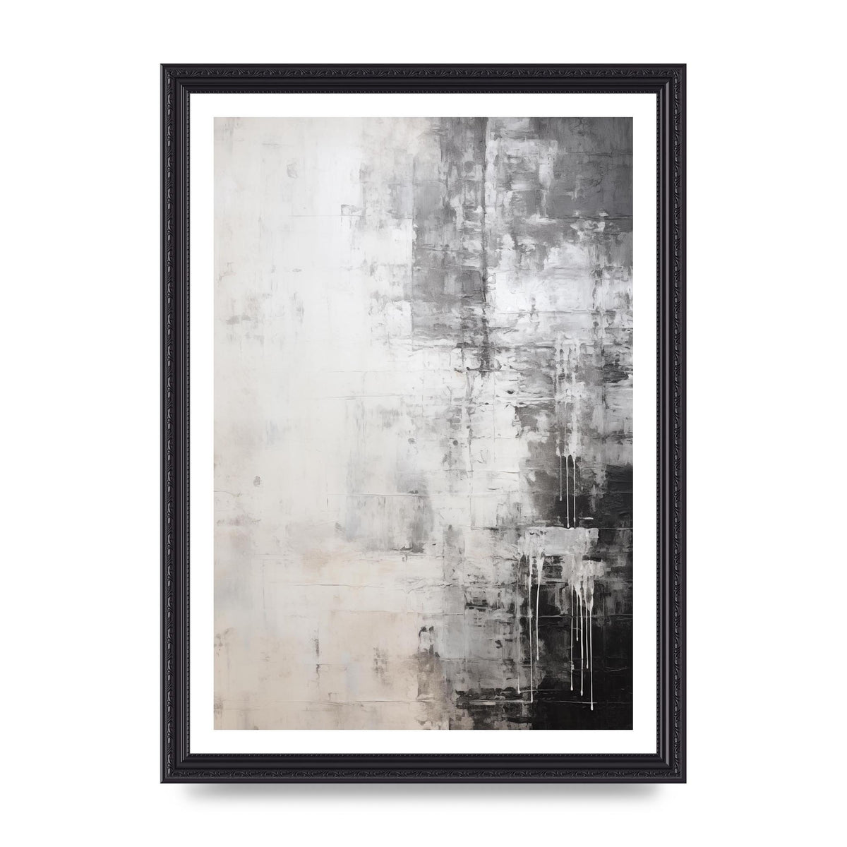 Layered Wax in Black and White Encaustic