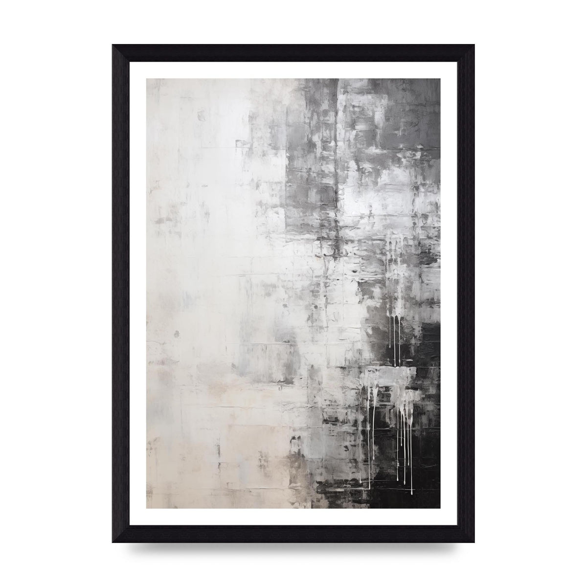 Layered Wax in Black and White Encaustic