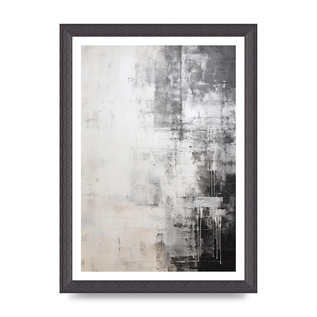 Layered Wax in Black and White Encaustic