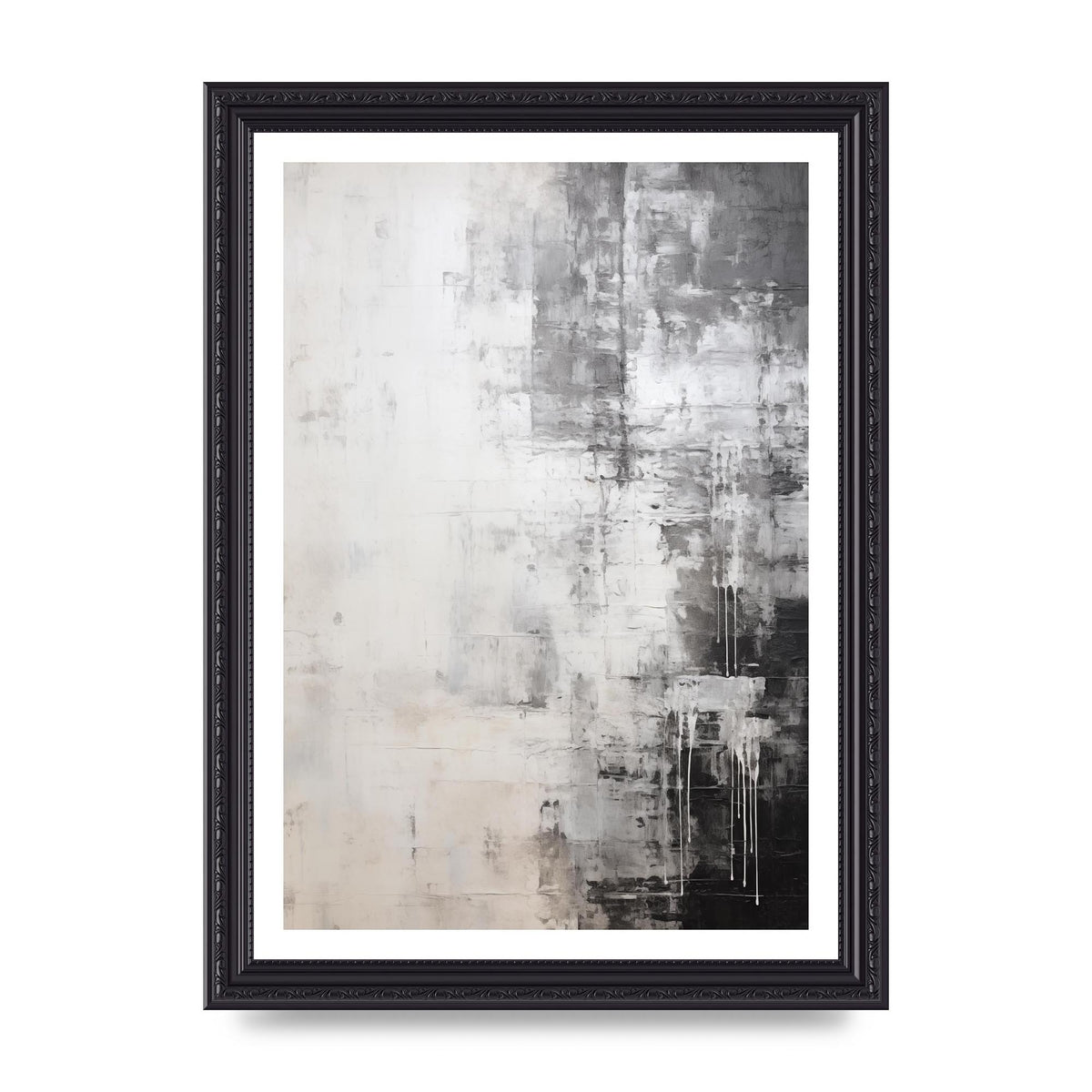 Layered Wax in Black and White Encaustic