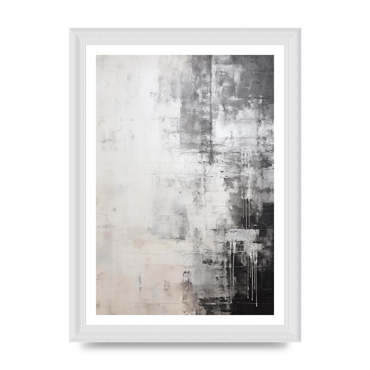 Layered Wax in Black and White Encaustic