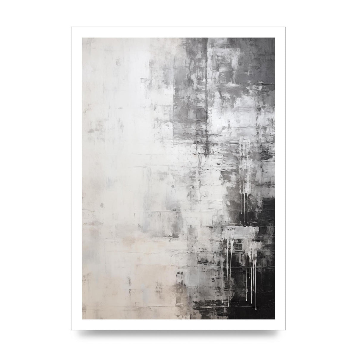 Layered Wax in Black and White Encaustic