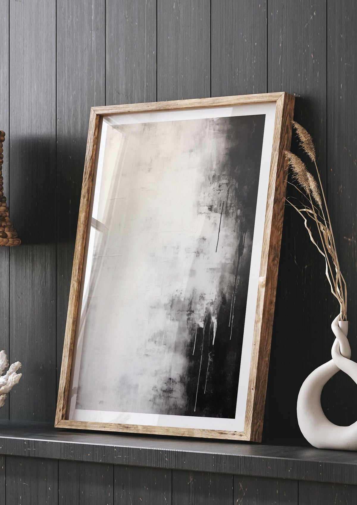 Layered Wax Encaustic Depth in Monochrome
