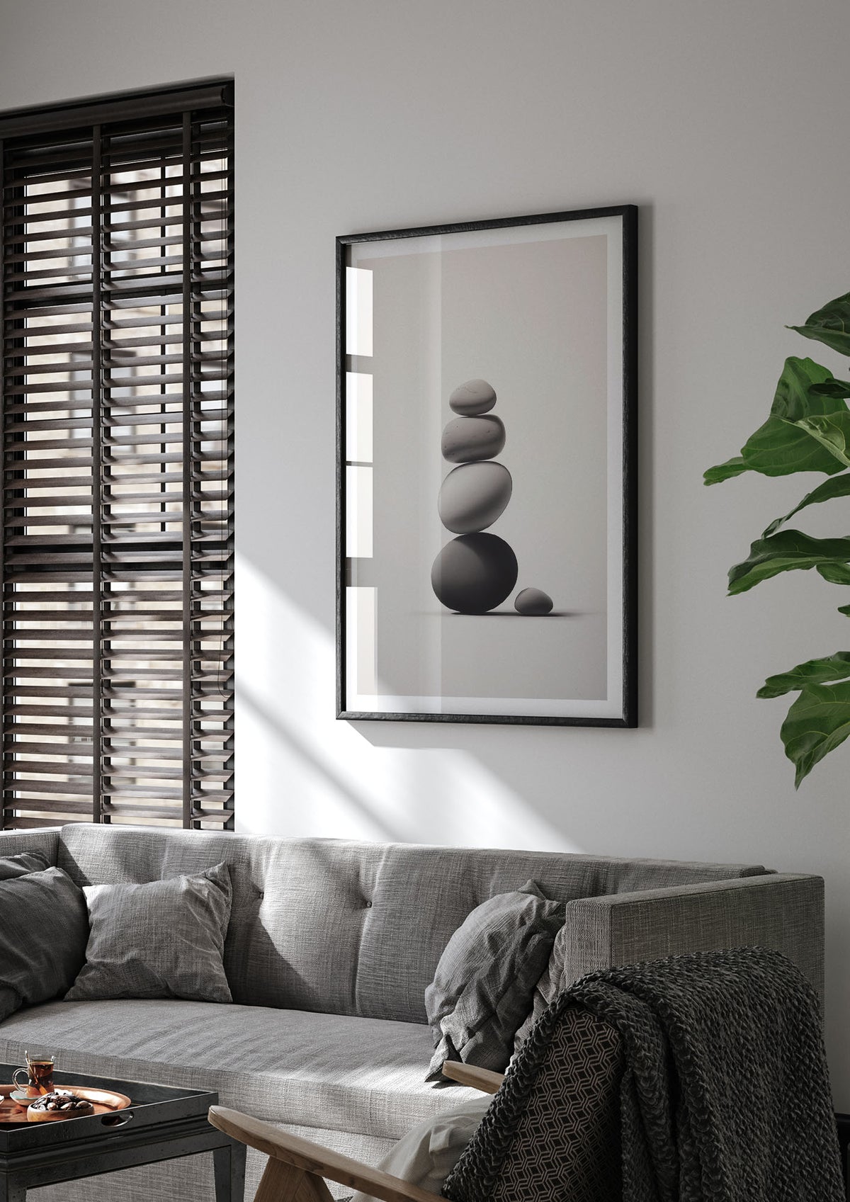 Tranquil Ambiance in Monochrome Pastel
