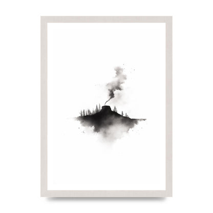 Serene Gradients in Black and White Watercolor