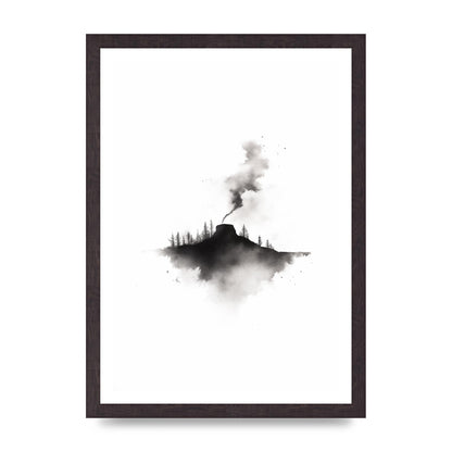 Serene Gradients in Black and White Watercolor