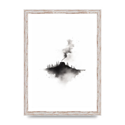 Serene Gradients in Black and White Watercolor