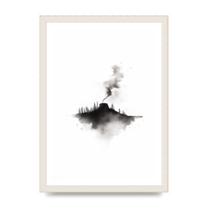 Serene Gradients in Black and White Watercolor