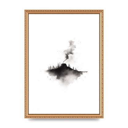 Serene Gradients in Black and White Watercolor