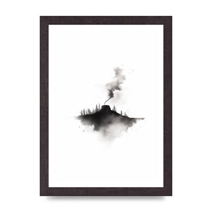 Serene Gradients in Black and White Watercolor