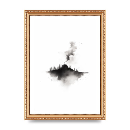 Serene Gradients in Black and White Watercolor