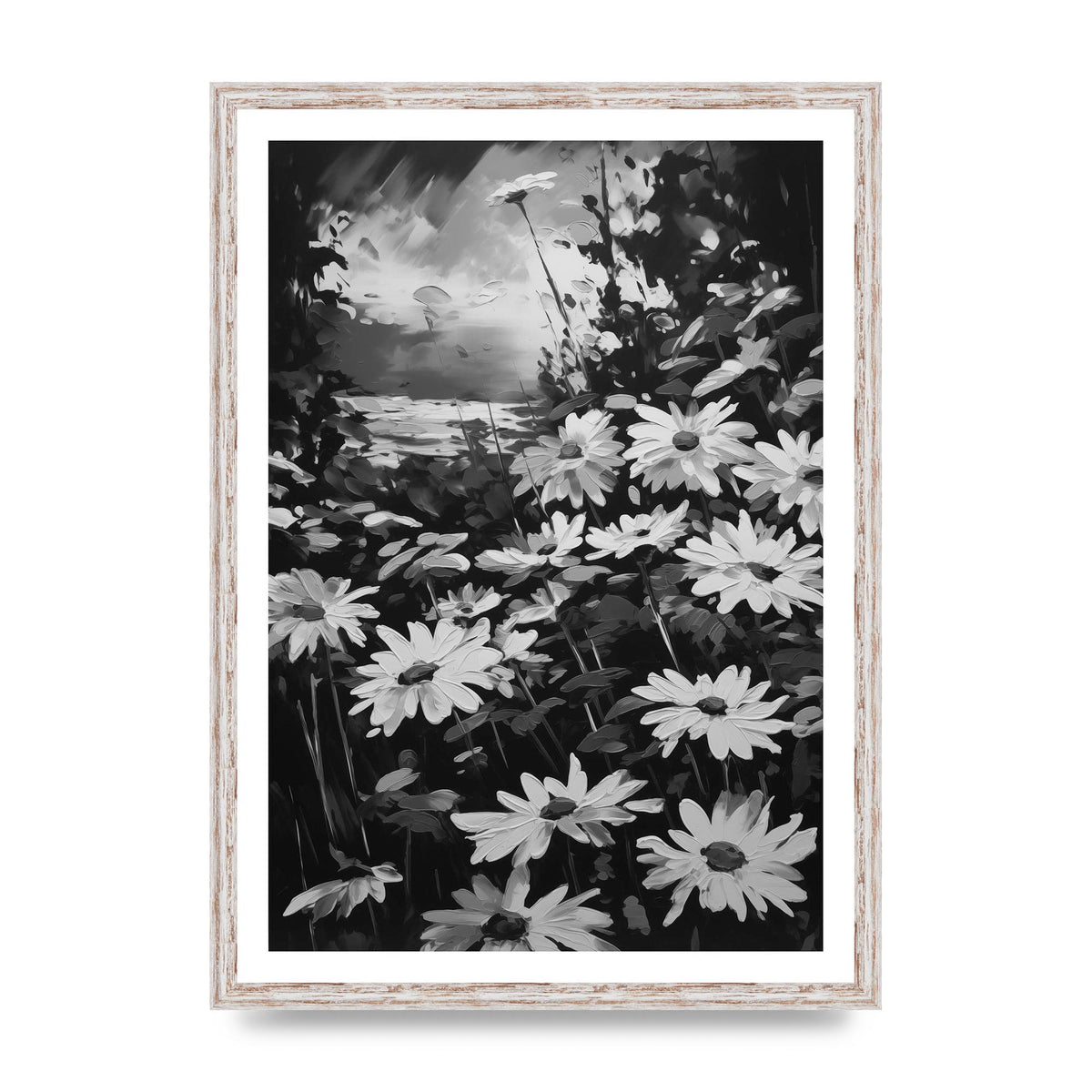 Vibrant Field in Monochrome à la Monet