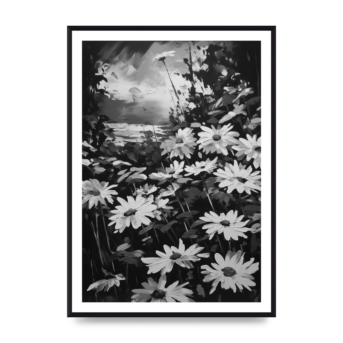 Vibrant Field in Monochrome à la Monet