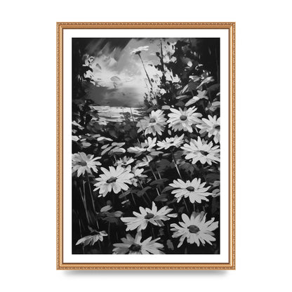 Vibrant Field in Monochrome à la Monet
