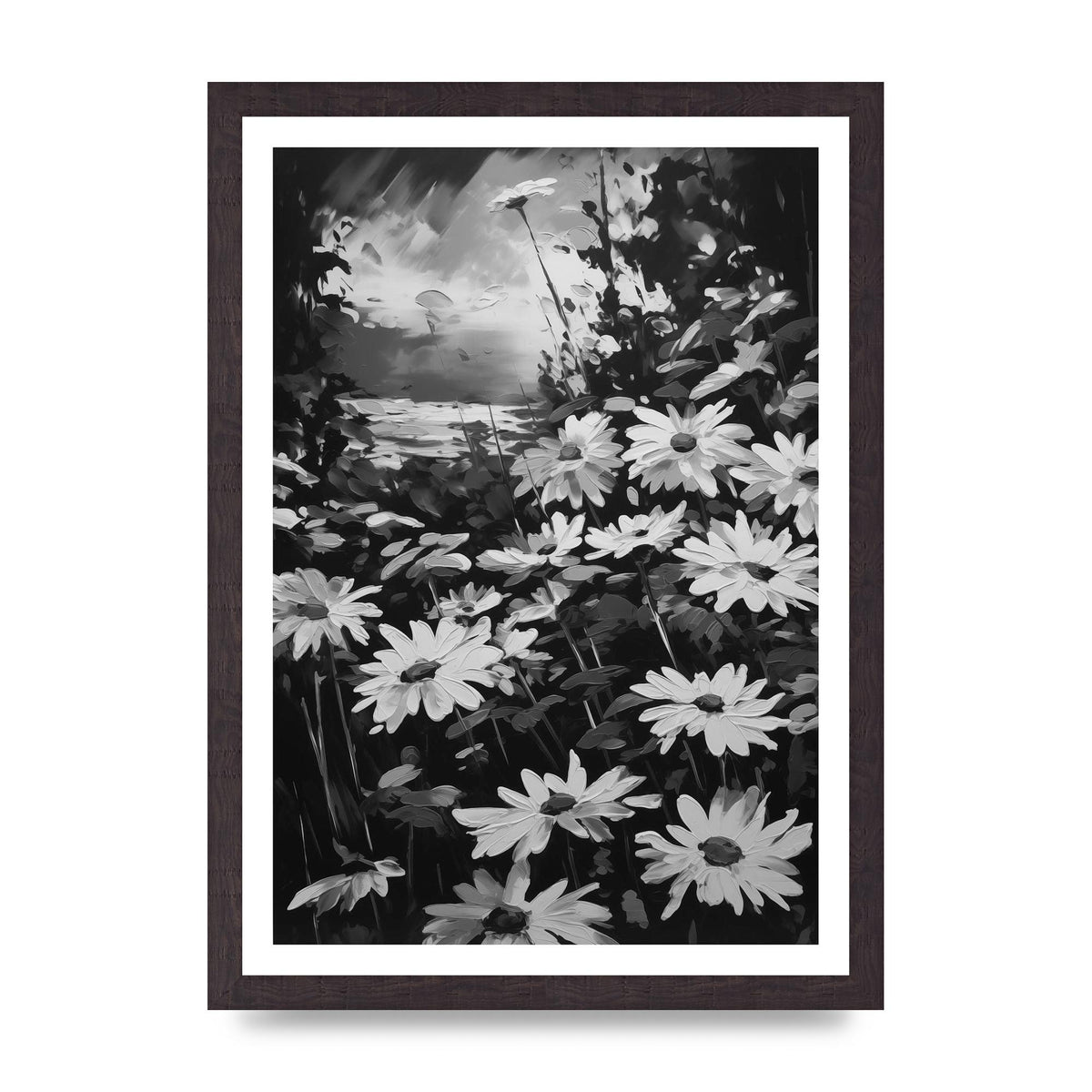 Vibrant Field in Monochrome à la Monet