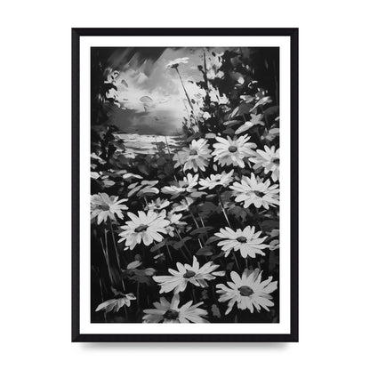 Vibrant Field in Monochrome à la Monet