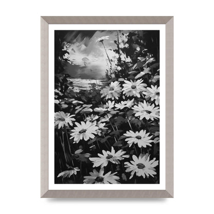 Vibrant Field in Monochrome à la Monet