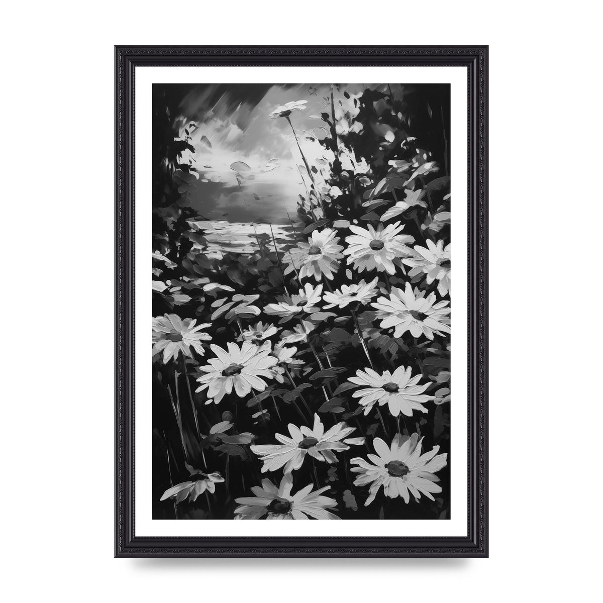 Vibrant Field in Monochrome à la Monet