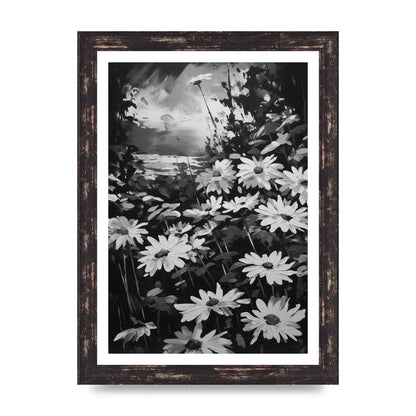 Vibrant Field in Monochrome à la Monet