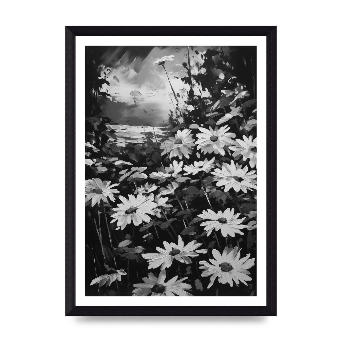 Vibrant Field in Monochrome à la Monet