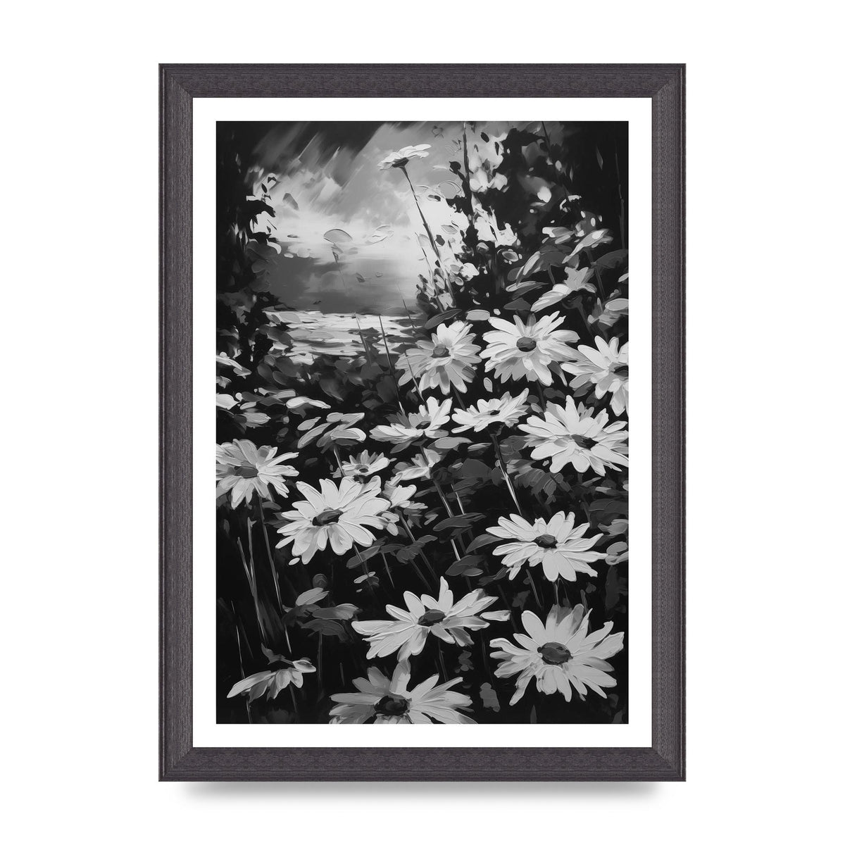 Vibrant Field in Monochrome à la Monet