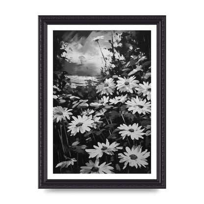 Vibrant Field in Monochrome à la Monet
