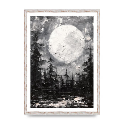 Starry Night in Monochromatic Impressionism