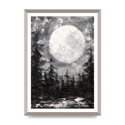 Starry Night in Monochromatic Impressionism