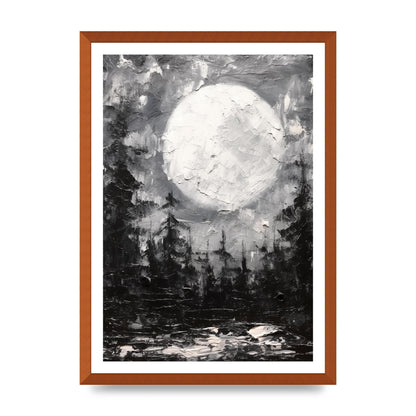 Starry Night in Monochromatic Impressionism