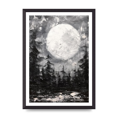 Starry Night in Monochromatic Impressionism