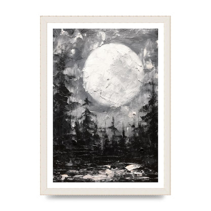 Starry Night in Monochromatic Impressionism