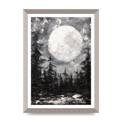 Starry Night in Monochromatic Impressionism