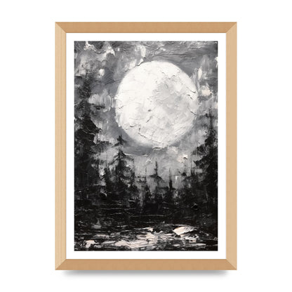 Starry Night in Monochromatic Impressionism