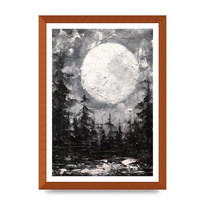 Starry Night in Monochromatic Impressionism