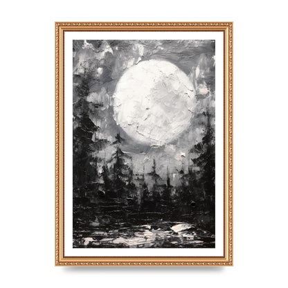 Starry Night in Monochromatic Impressionism