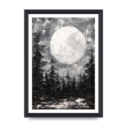 Starry Night in Monochromatic Impressionism