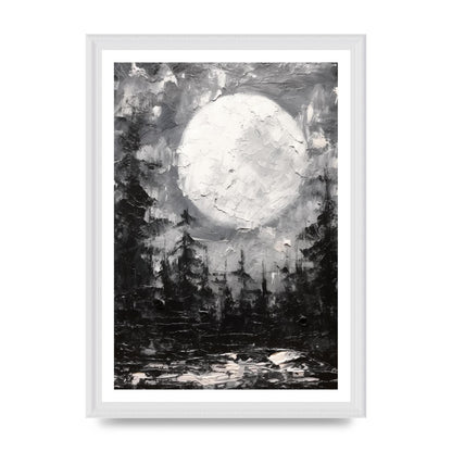 Starry Night in Monochromatic Impressionism