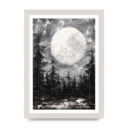 Starry Night in Monochromatic Impressionism