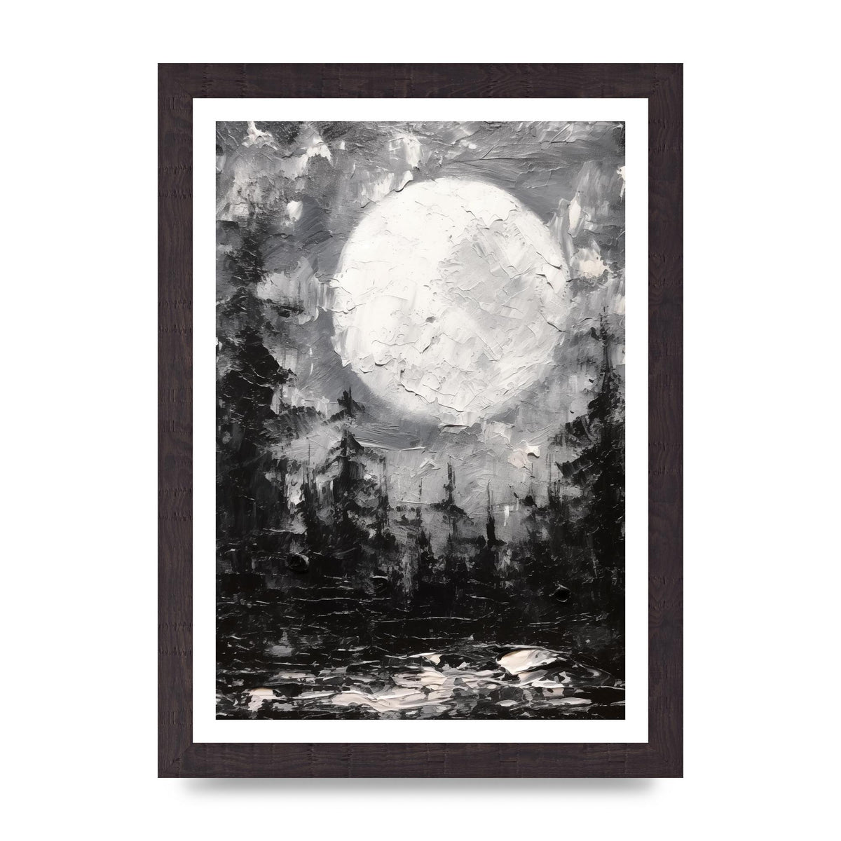 Starry Night in Monochromatic Impressionism