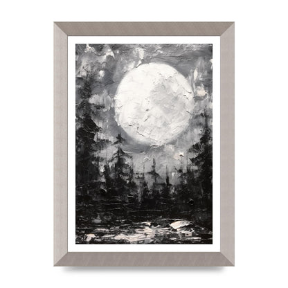Starry Night in Monochromatic Impressionism