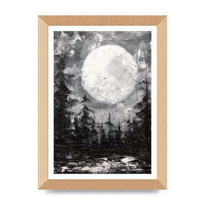 Starry Night in Monochromatic Impressionism