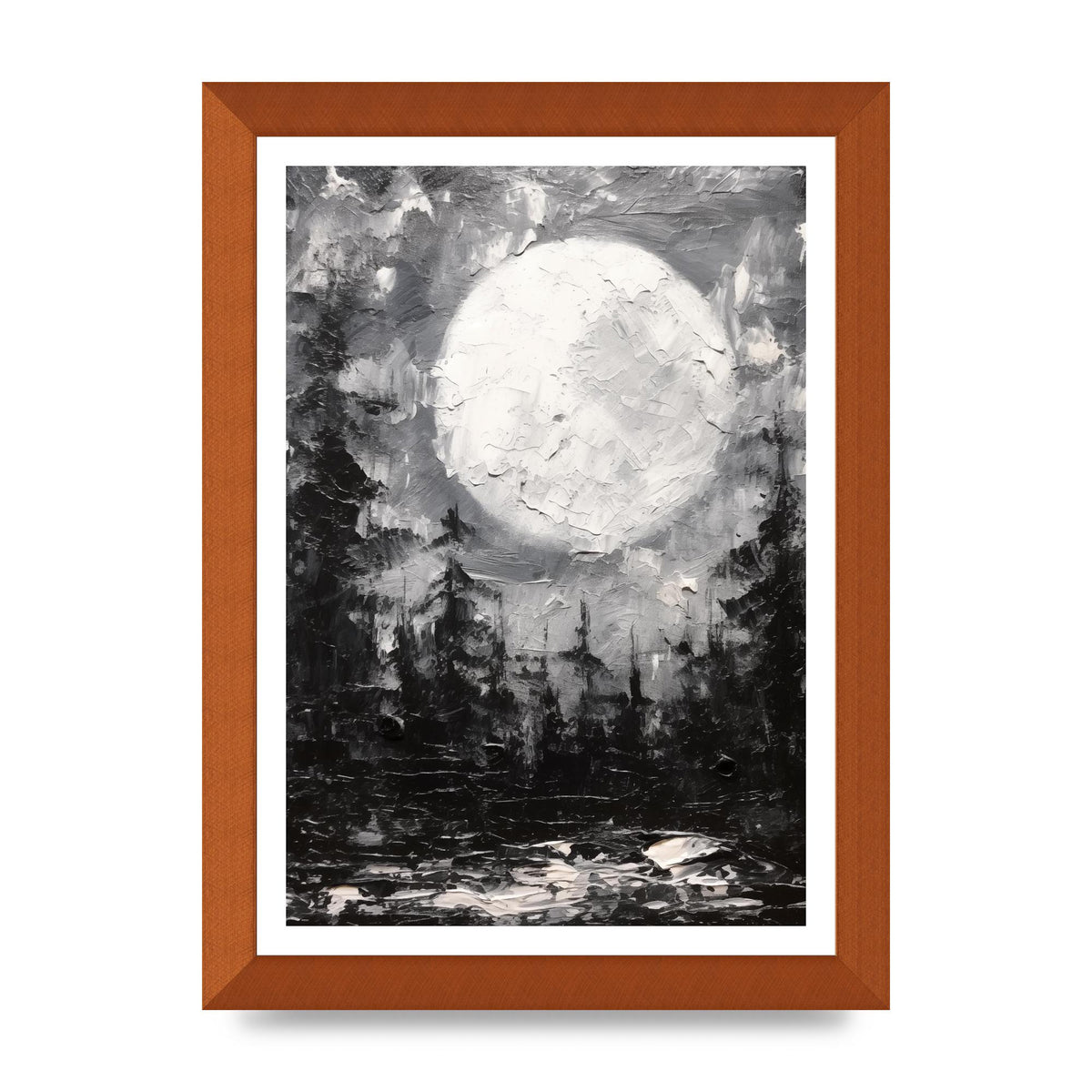 Starry Night in Monochromatic Impressionism